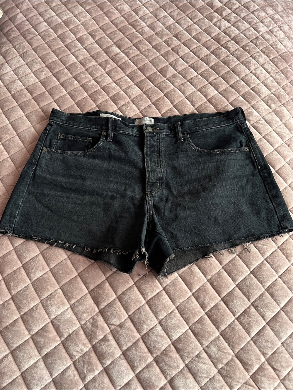 Universal Thread Black Frayed Hem Denim Shorts
